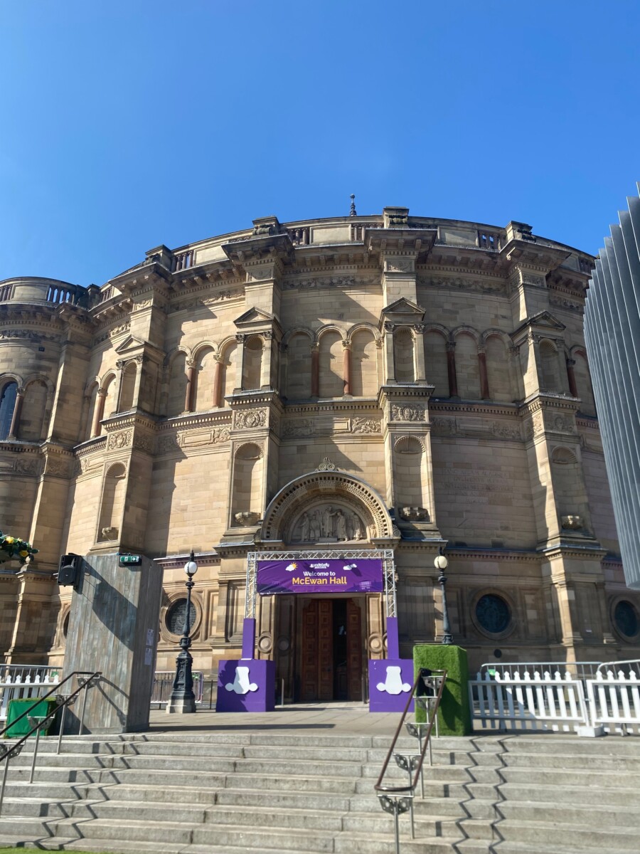 a grand Baroque building part of Edinburgh University
